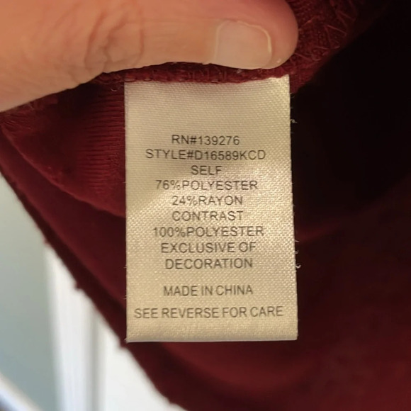 Daniel Rainn Anthropologie red boho ruffle long sleeve shirt size large - Picture 7 of 7